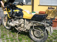 Moto sporca di fango