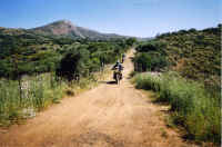 Sentiero sardegna in moto