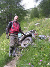 Recupero moto fuori strada